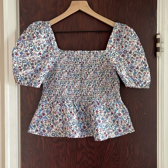 NWT French Connection floral peplum top - Picture 1 of 6
